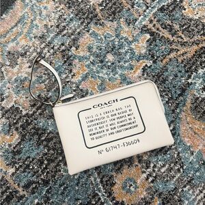 Coach White Wristlet